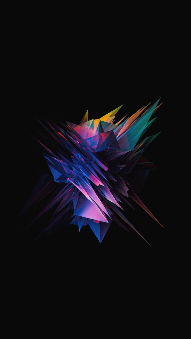 Exploding Crystals 4K Mobile Wallpaper