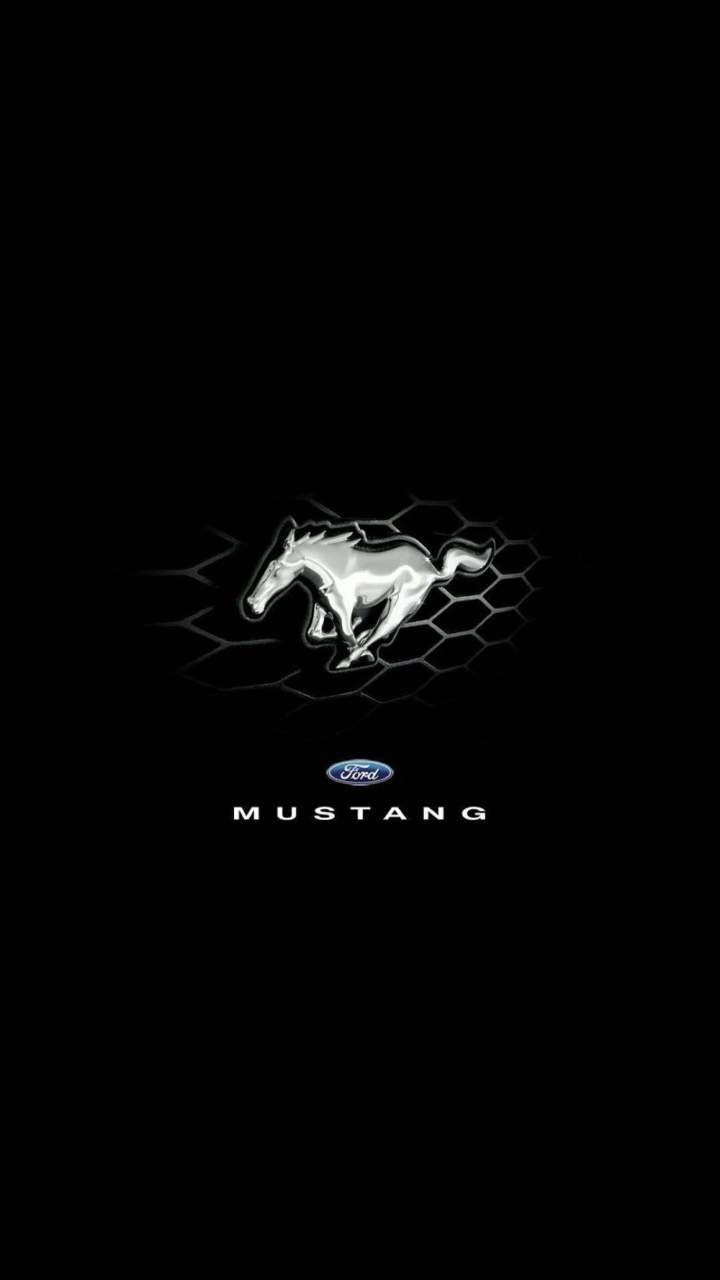 Ford Mustang Logo 4K Mobile Wallpaper