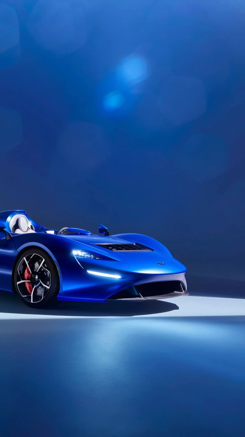 McLaren 765LT in Blue 4K Mobile Wallpaper