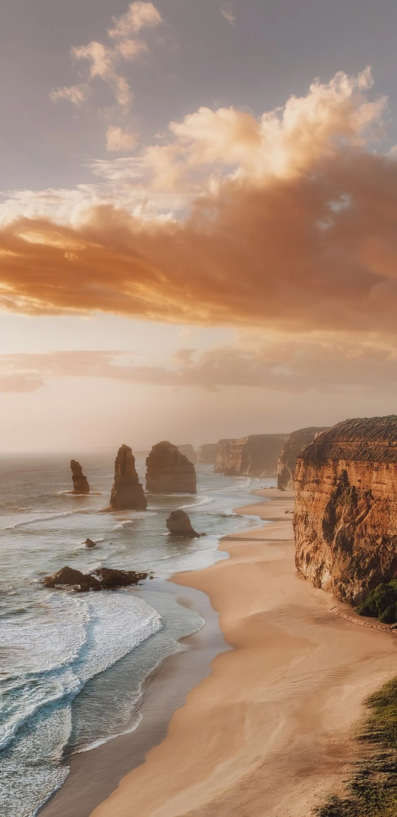 Majestic Twelve Apostles at Sunset 4K Mobile Wallpaper