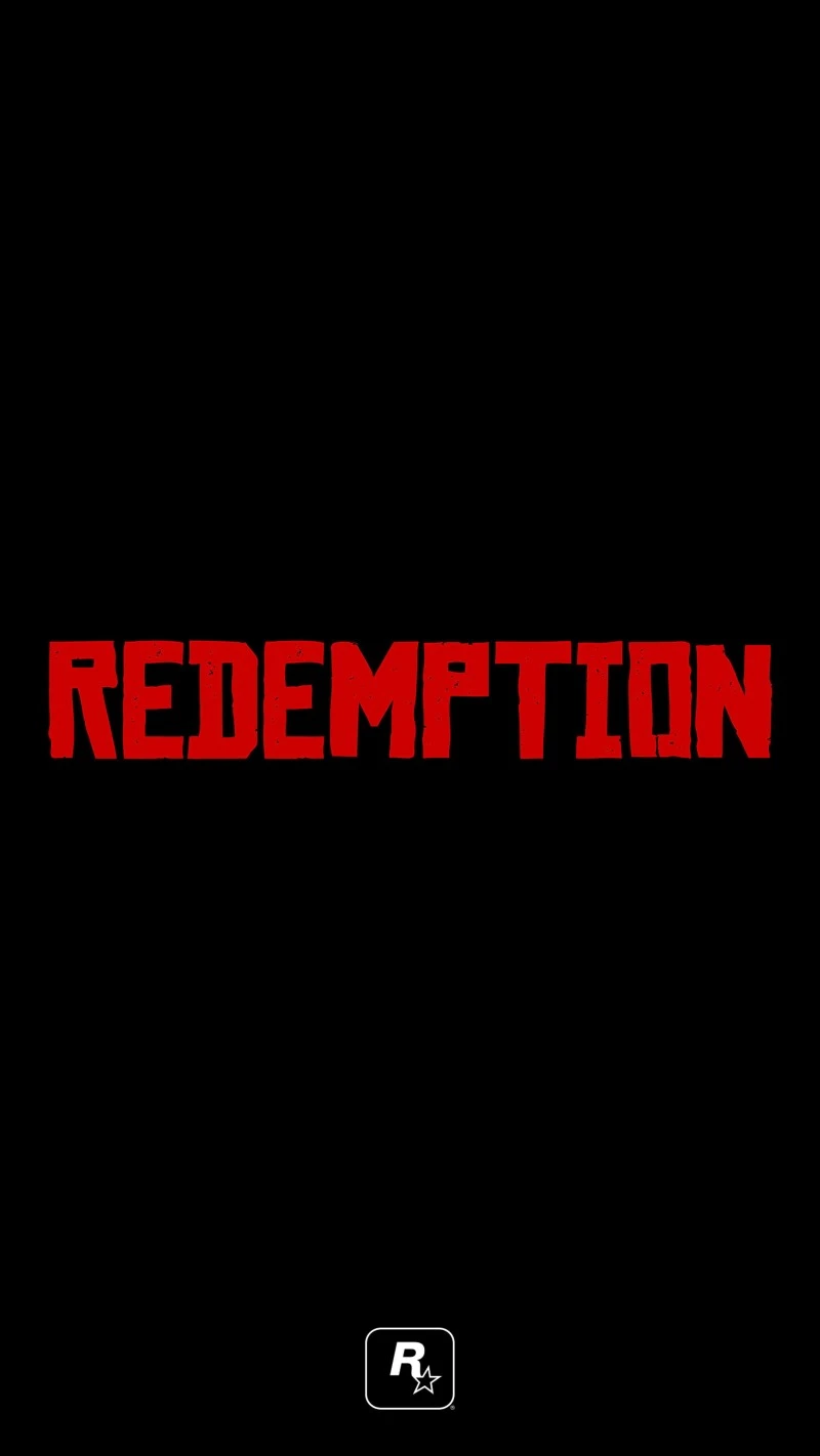 Dark Red Dead Redemption 2 Logo Wallpaper for Gamers 4K Mobile Wallpaper