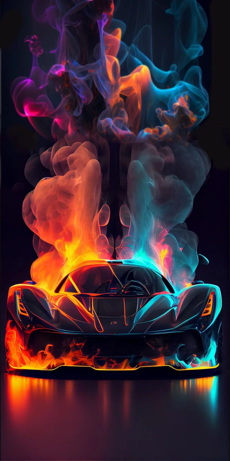 Fiery Supercar 4K Mobile Wallpaper