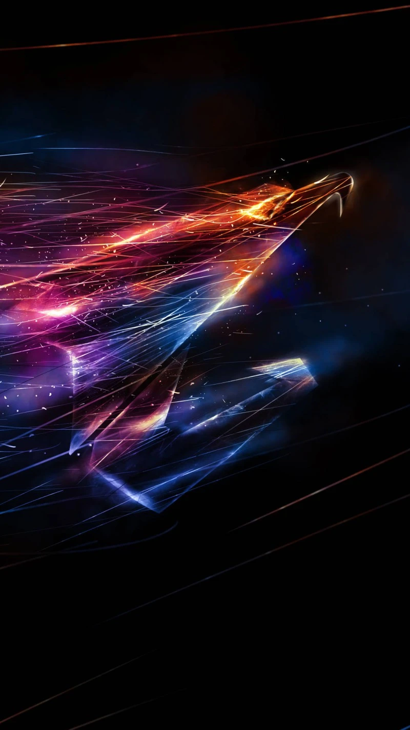 Fiery Eagle Abstract 4K Mobile Wallpaper