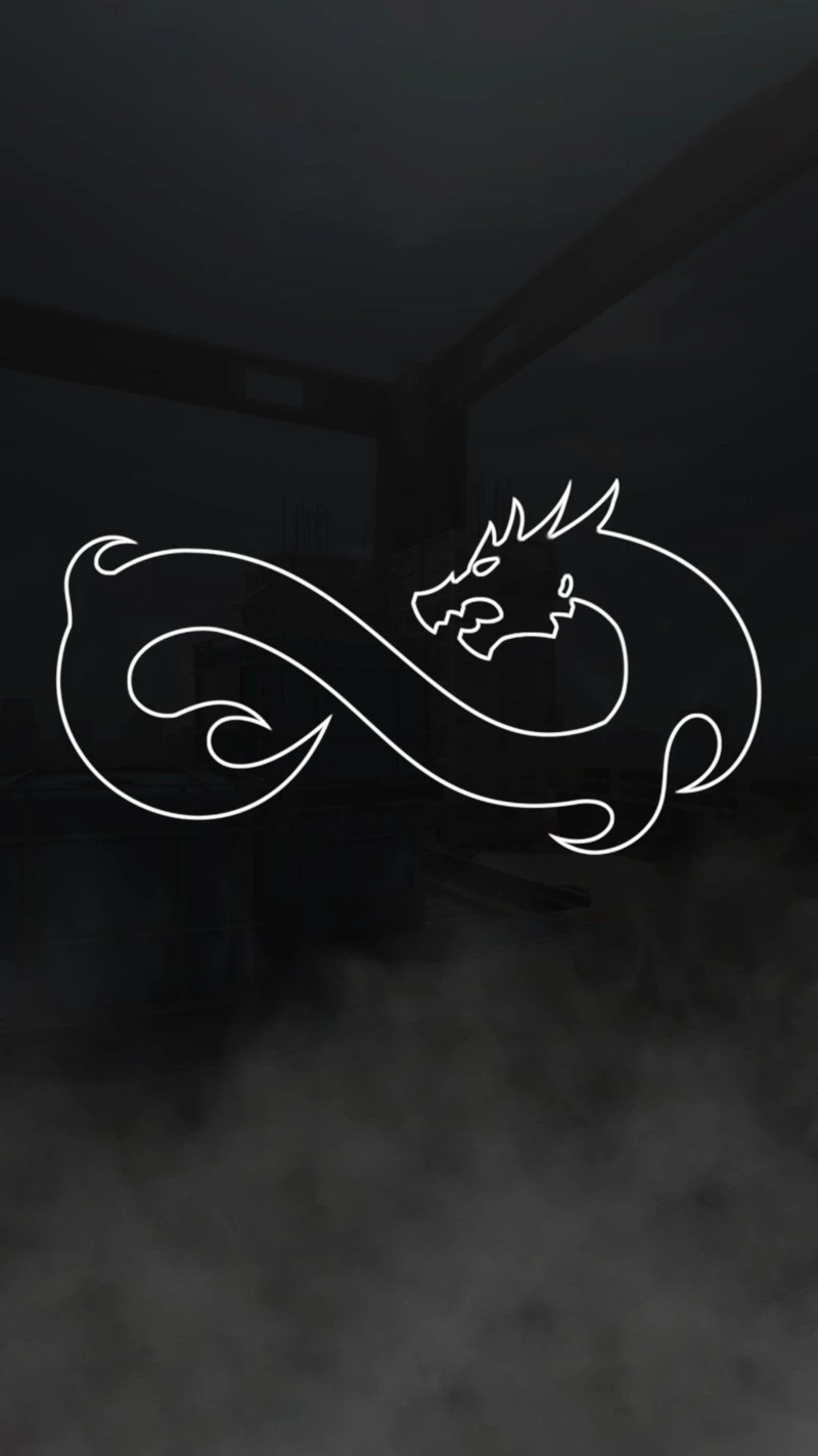 Dark Fantasy Dragon Silhouette Neon Artwork Wallpaper 4K Mobile Wallpaper