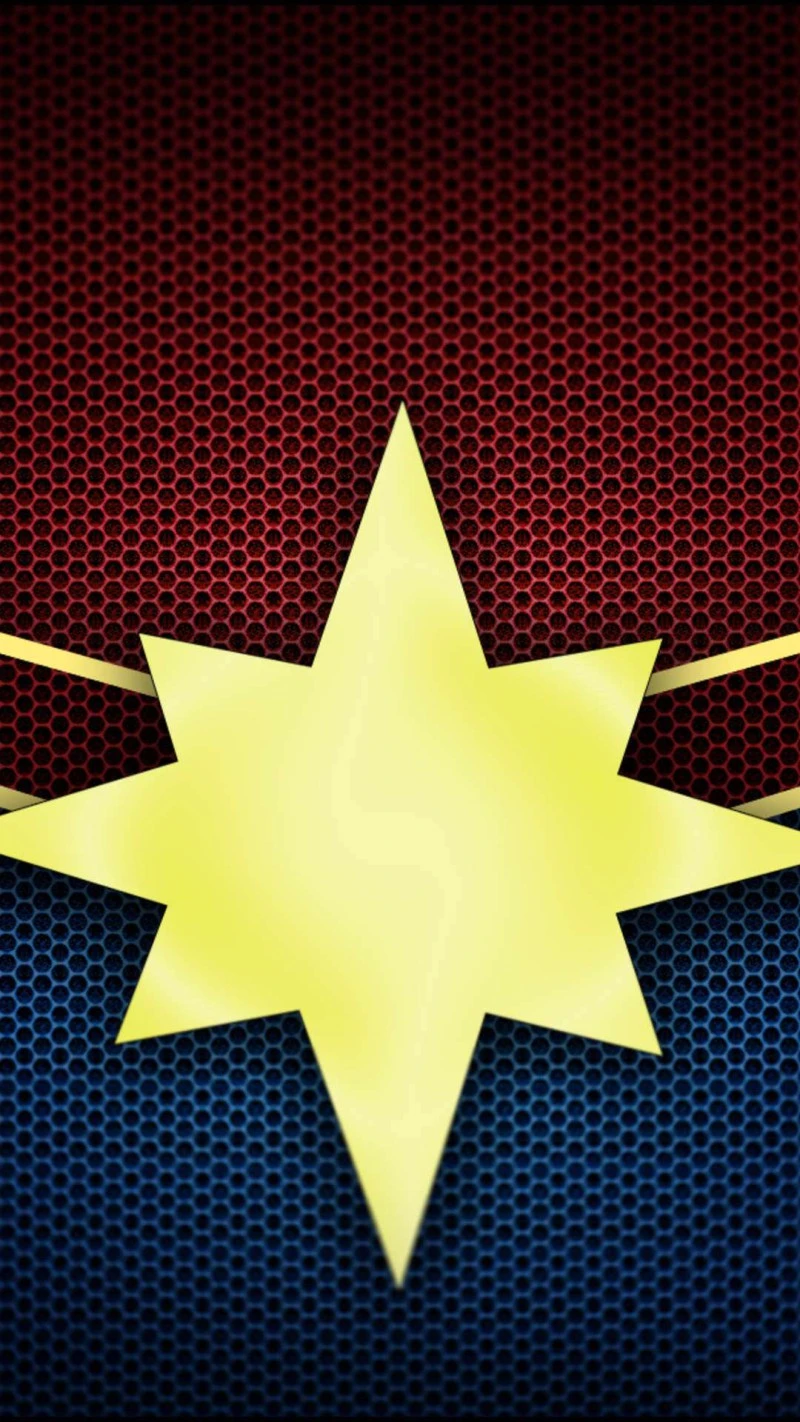 Captain Marvel Logo 4K Mobile Wallpaper