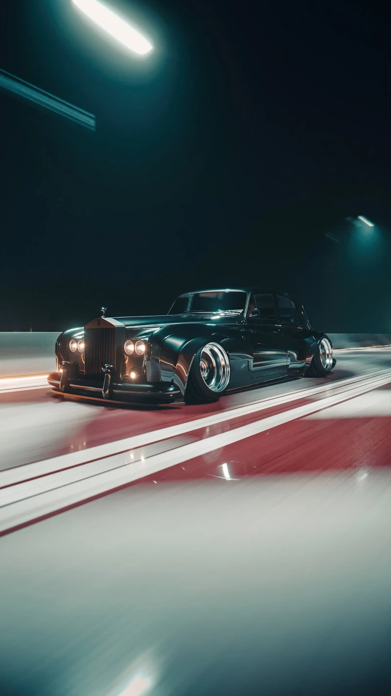 Custom Rolls-Royce Phantom Night Drive 4K Mobile Wallpaper