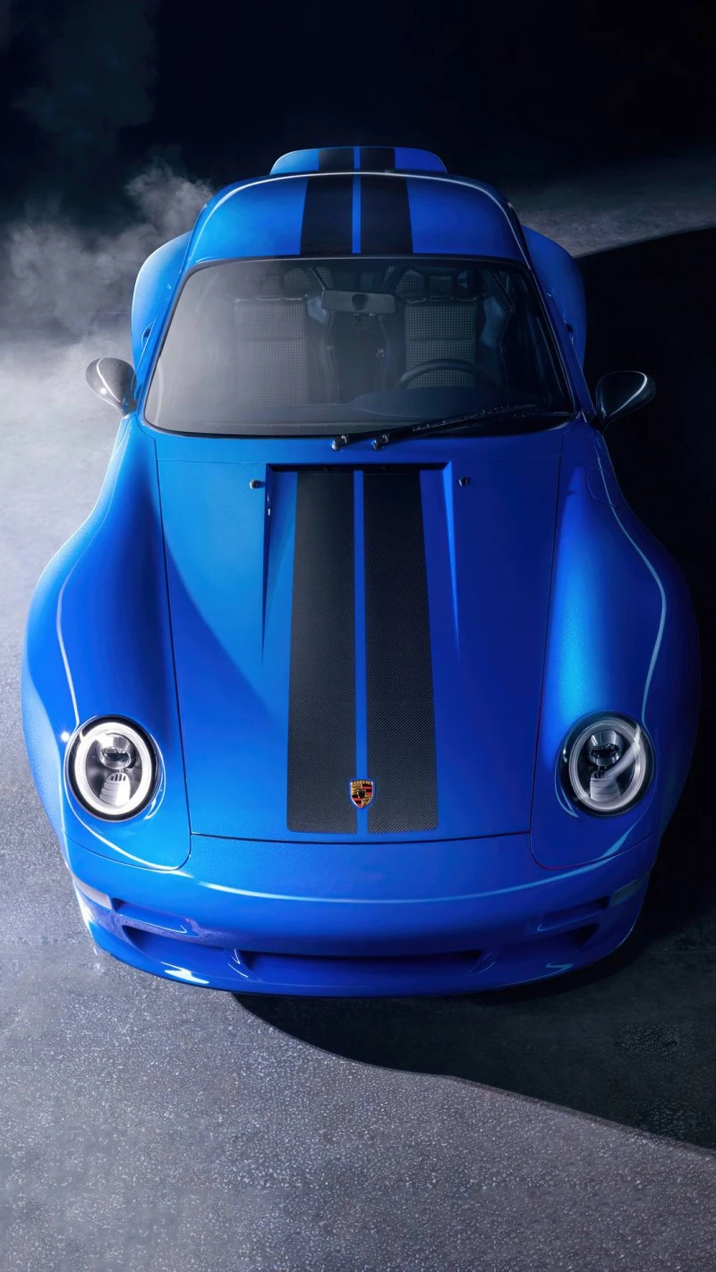 Blue Porsche 911 4K Mobile Wallpaper