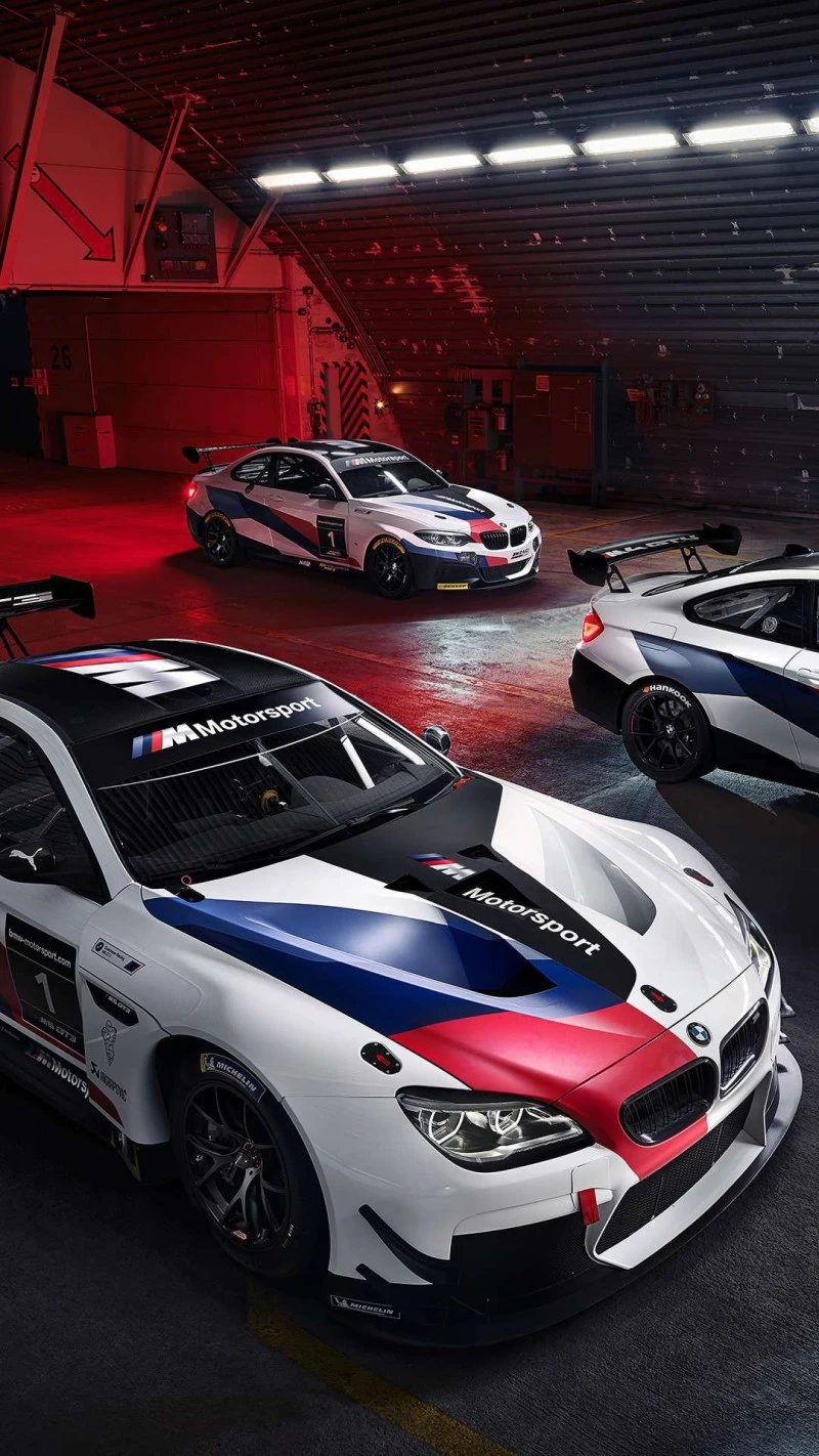 BMW Motorsport Garage 4K Mobile Wallpaper