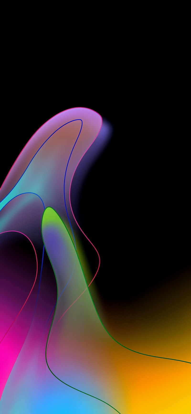 Dark Mode Swoosh Gradient Wallpaper for Mobile Devices 4K Dark Wallpaper