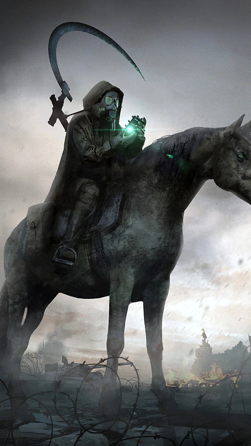 Post-Apocalyptic Rider 4K Mobile Wallpaper