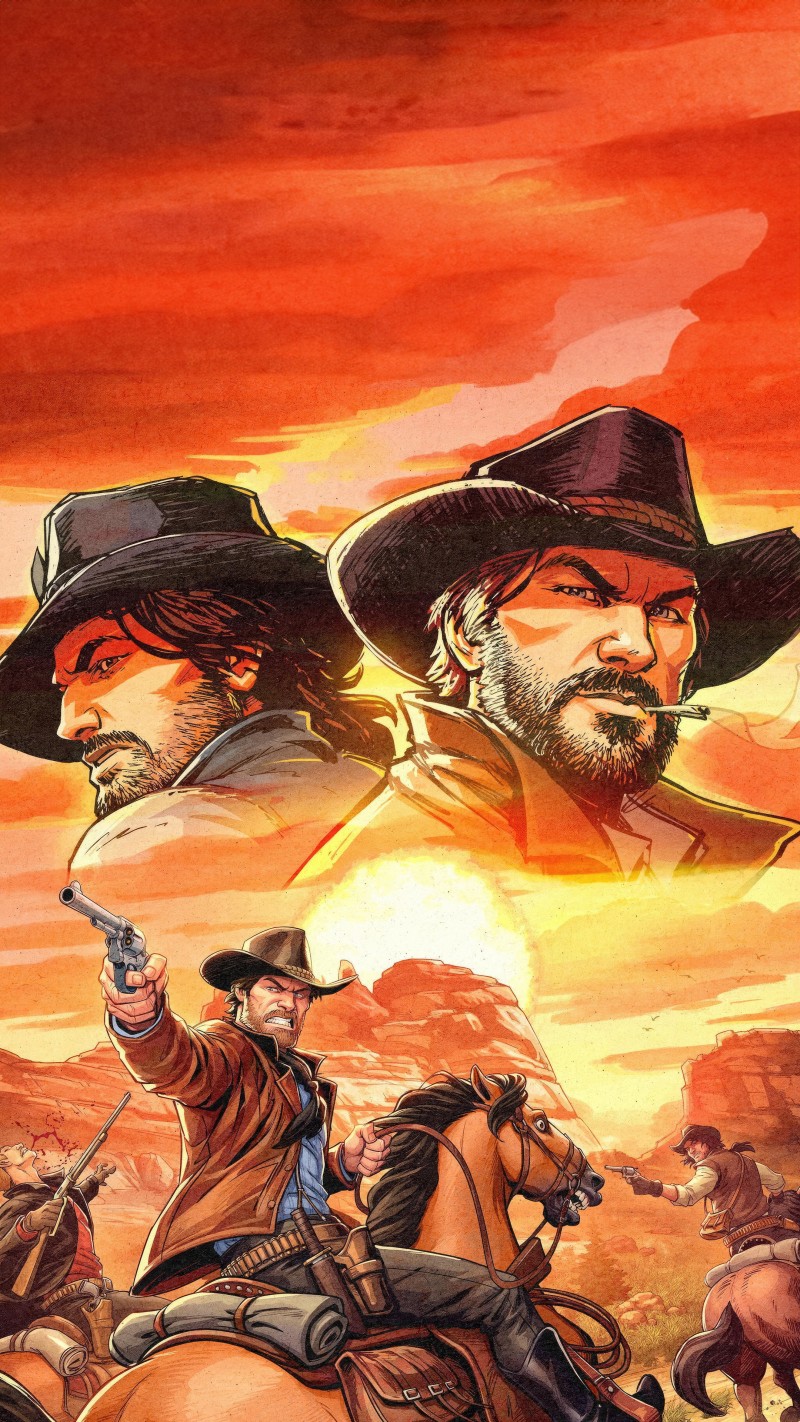 Vibrant Red Dead Redemption 2023 4K Wallpaper for Gamers 4K Mobile Wallpaper