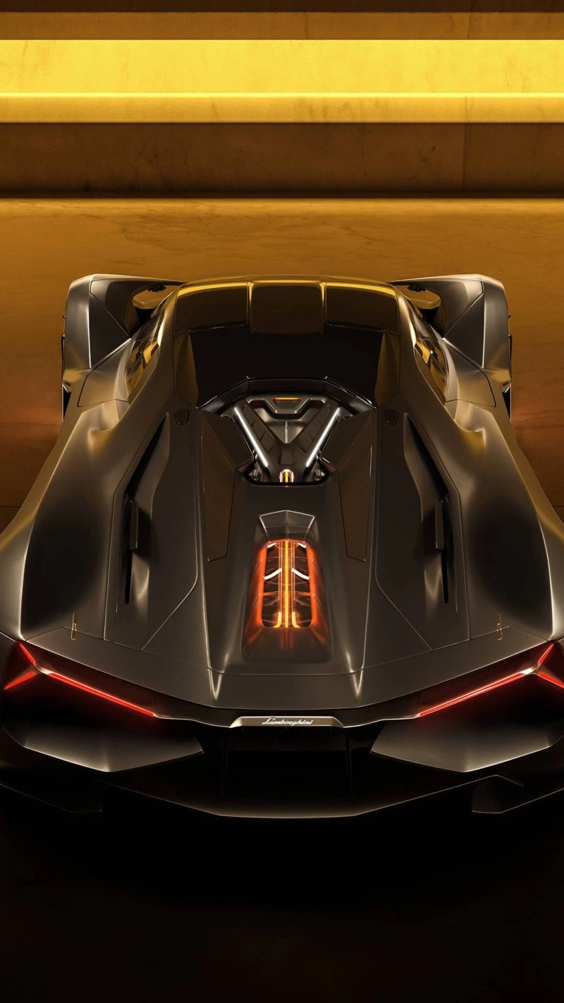 Lamborghini Rear View 4K Mobile Wallpaper