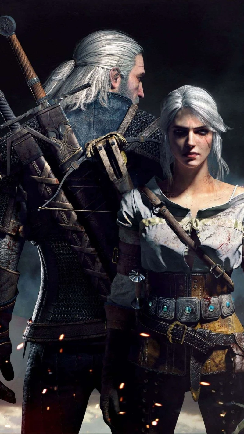Geralt and Yennefer 4K Mobile Wallpaper