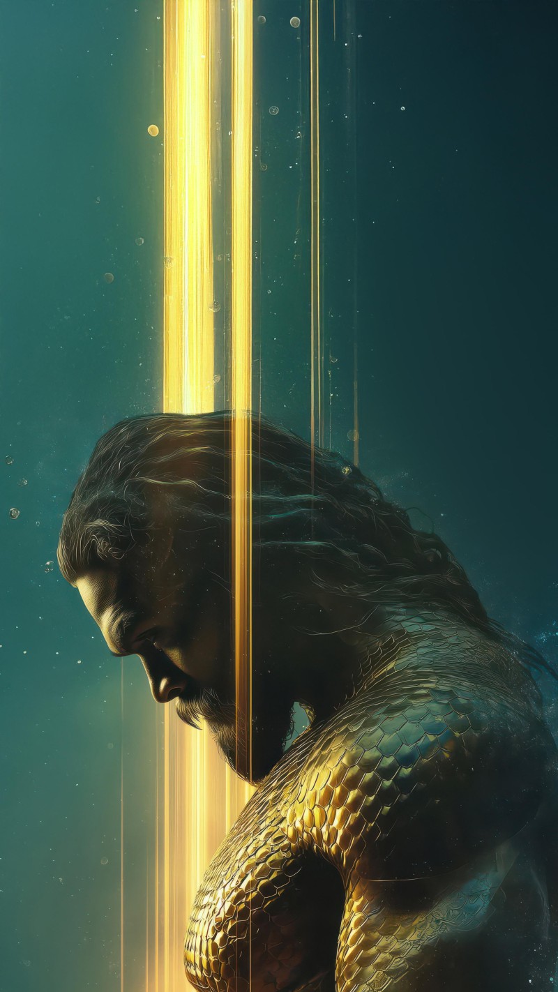 4K mobile wallpaper Aquaman Underwater Majesty - high resolution for Android and iPhone