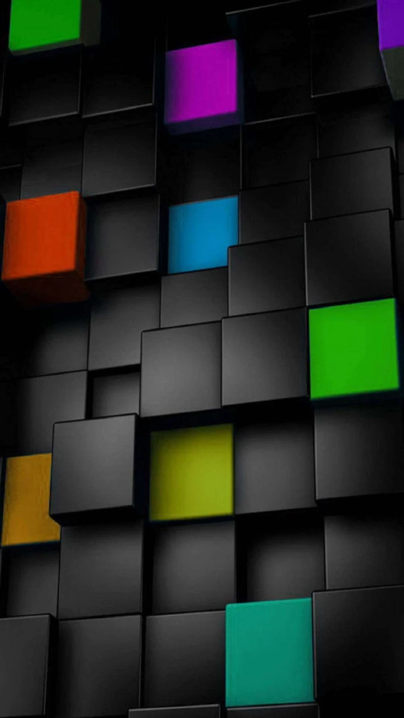 Abstract Cube Mosaic 4K Mobile Wallpaper