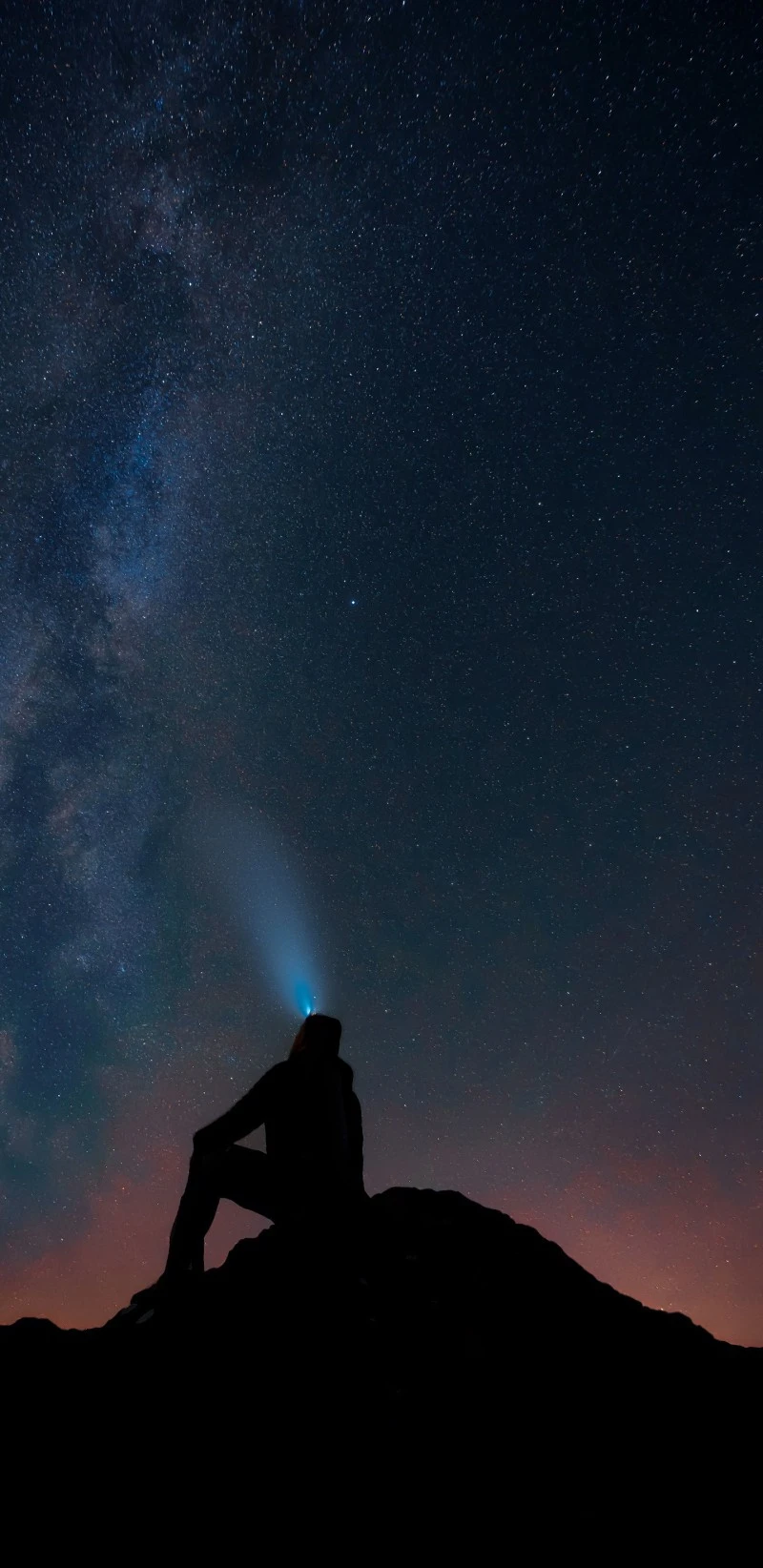 Stargazer under the Milky Way 4K Mobile Wallpaper