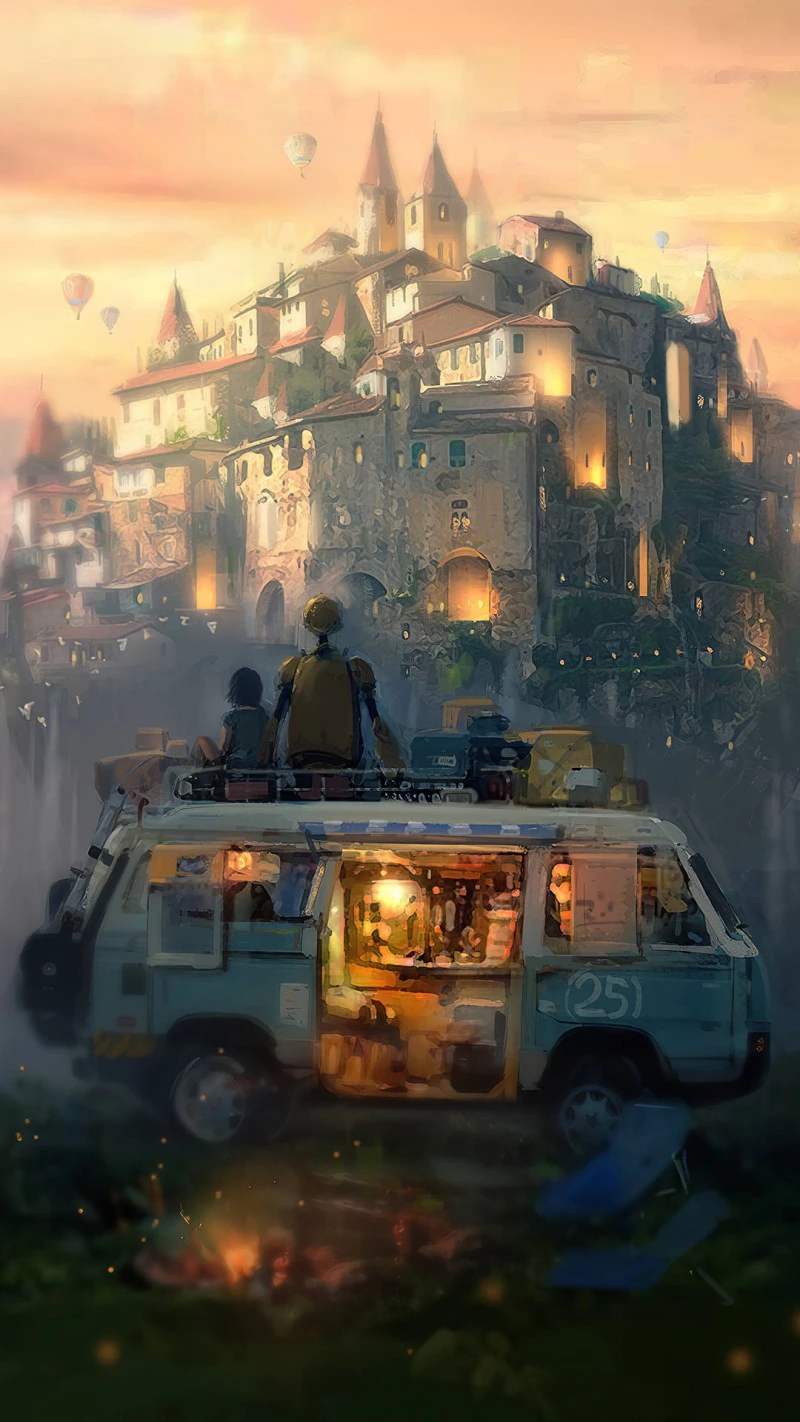 Adventure Van 4K Mobile Wallpaper