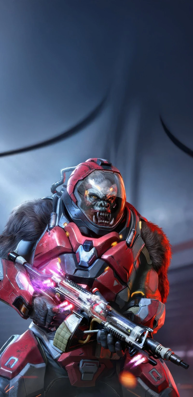 Halo Infinite: Brutal Gorilla Soldier 4K Mobile Wallpaper