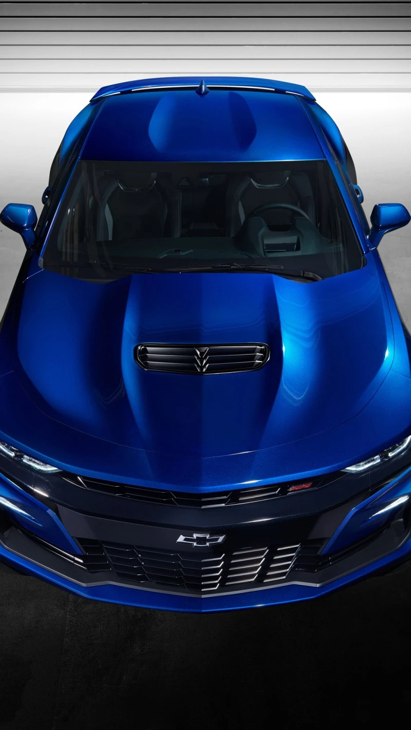Chevrolet Camaro: Blue Beauty 4K Mobile Wallpaper