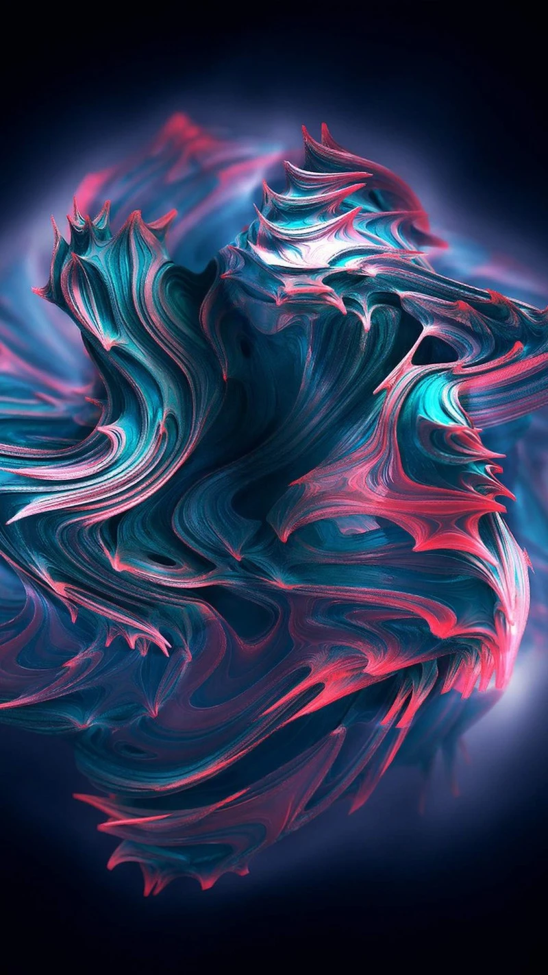 Fluid Form 4K Mobile Wallpaper