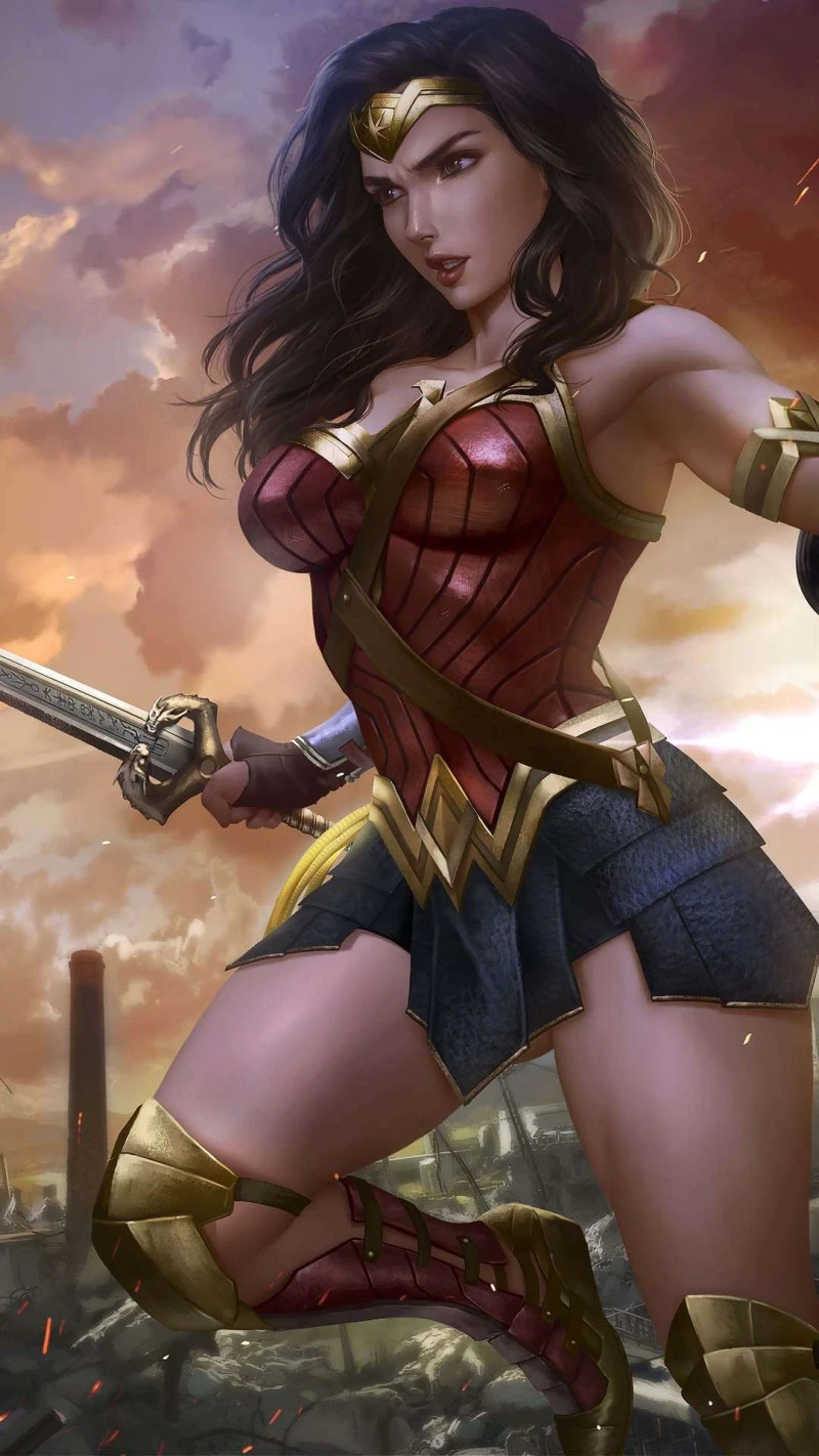 Wonder Woman: Warrior Princess 4K Mobile Wallpaper
