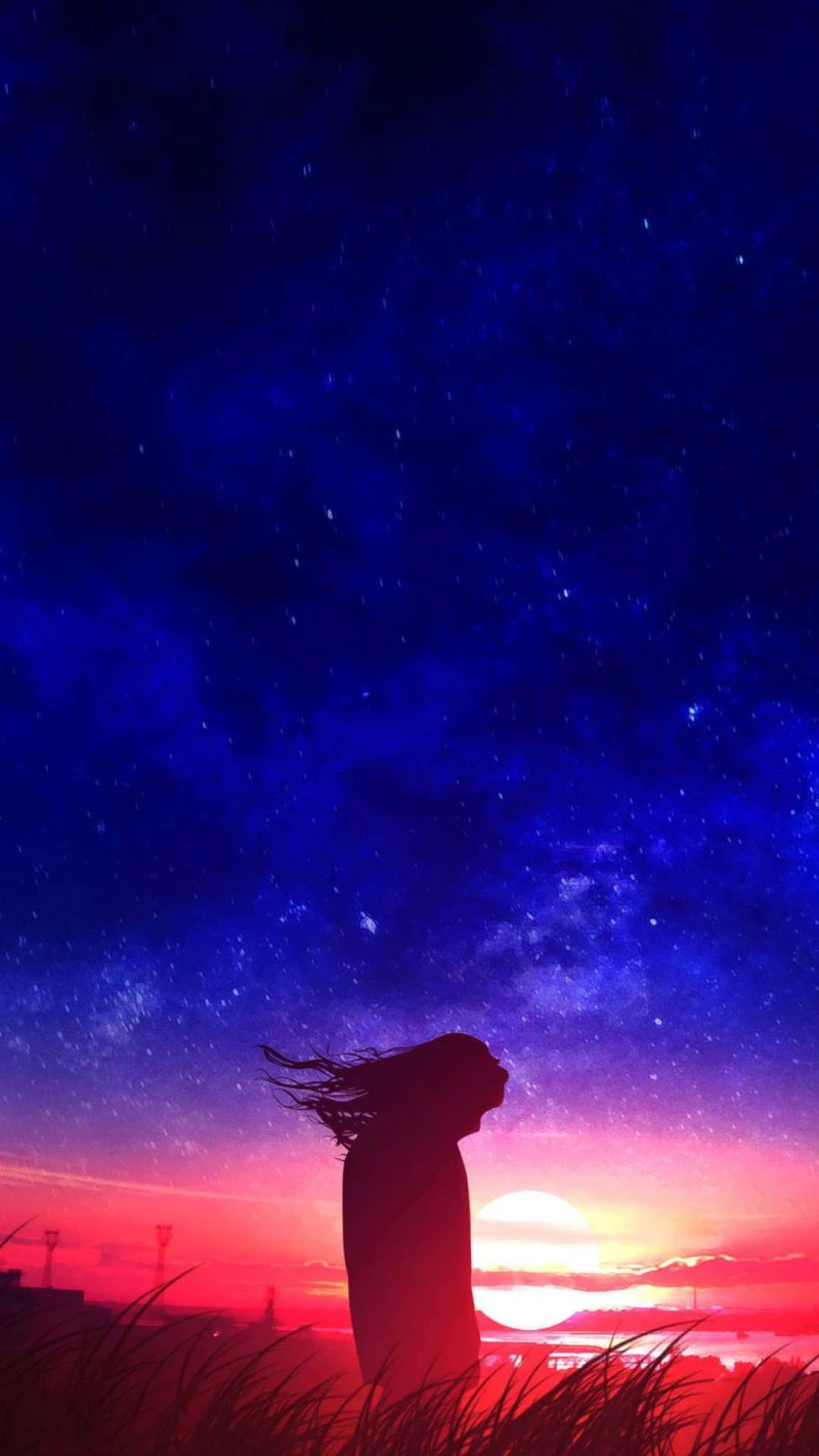 Starry Sunset 4K Mobile Wallpaper