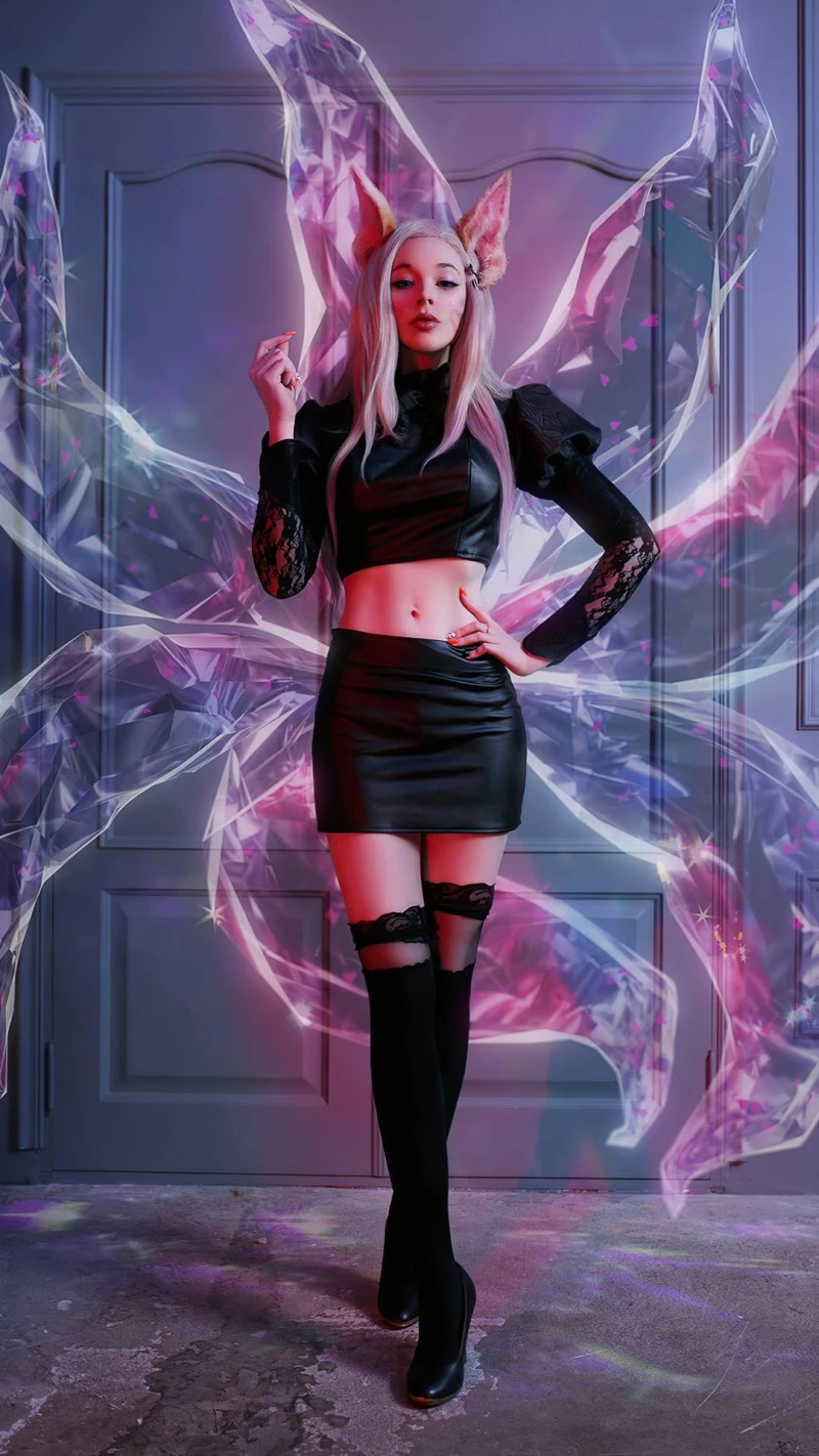 Ahri KDA Cosplay: League of Legends 4K Mobile Wallpaper