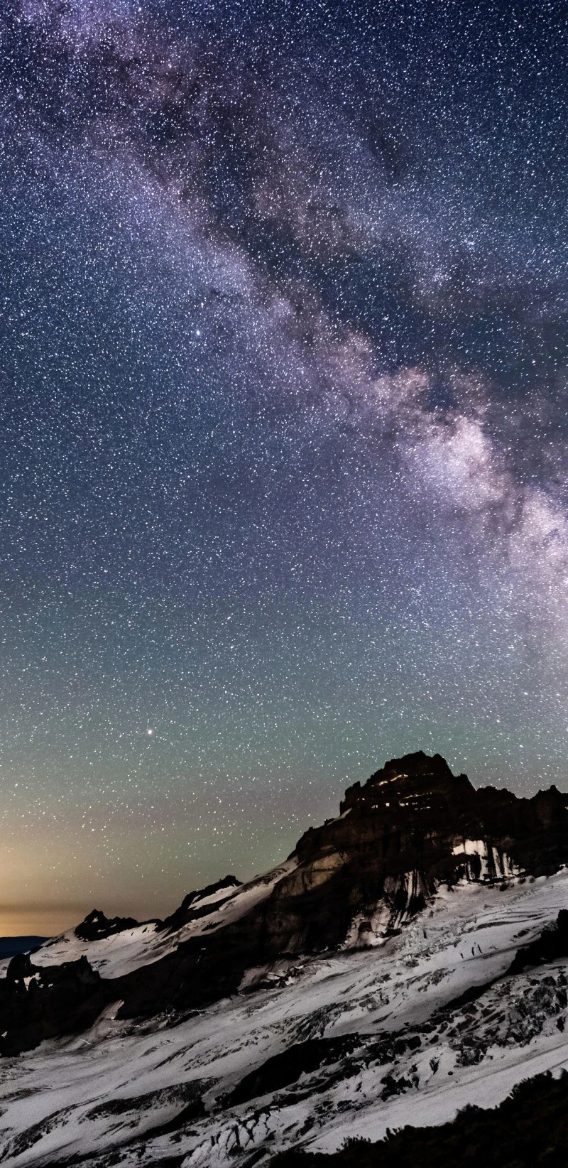Milky Way over Mountain 4K Mobile Wallpaper