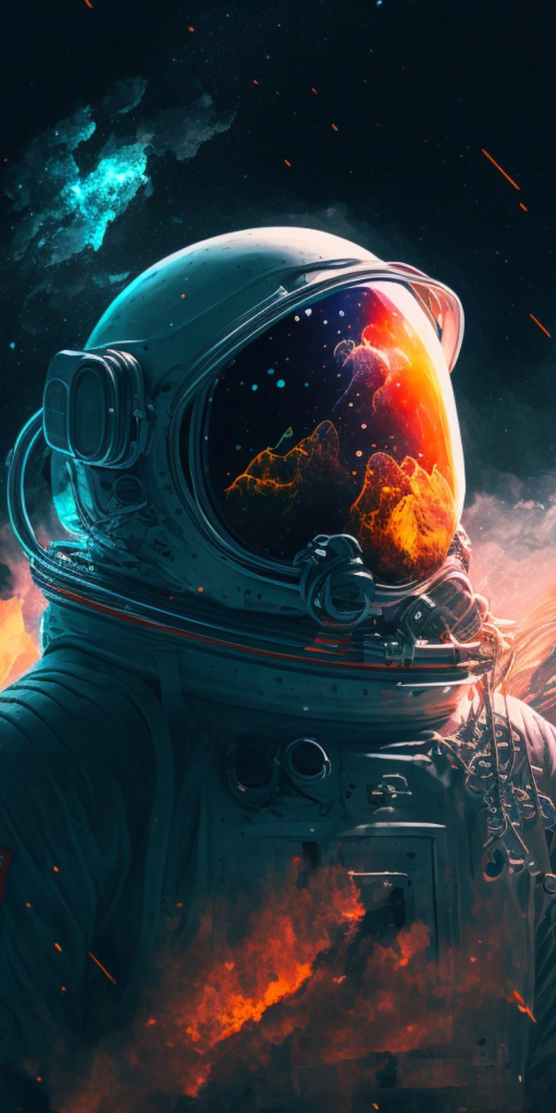Cosmic Inferno 4K Mobile Wallpaper