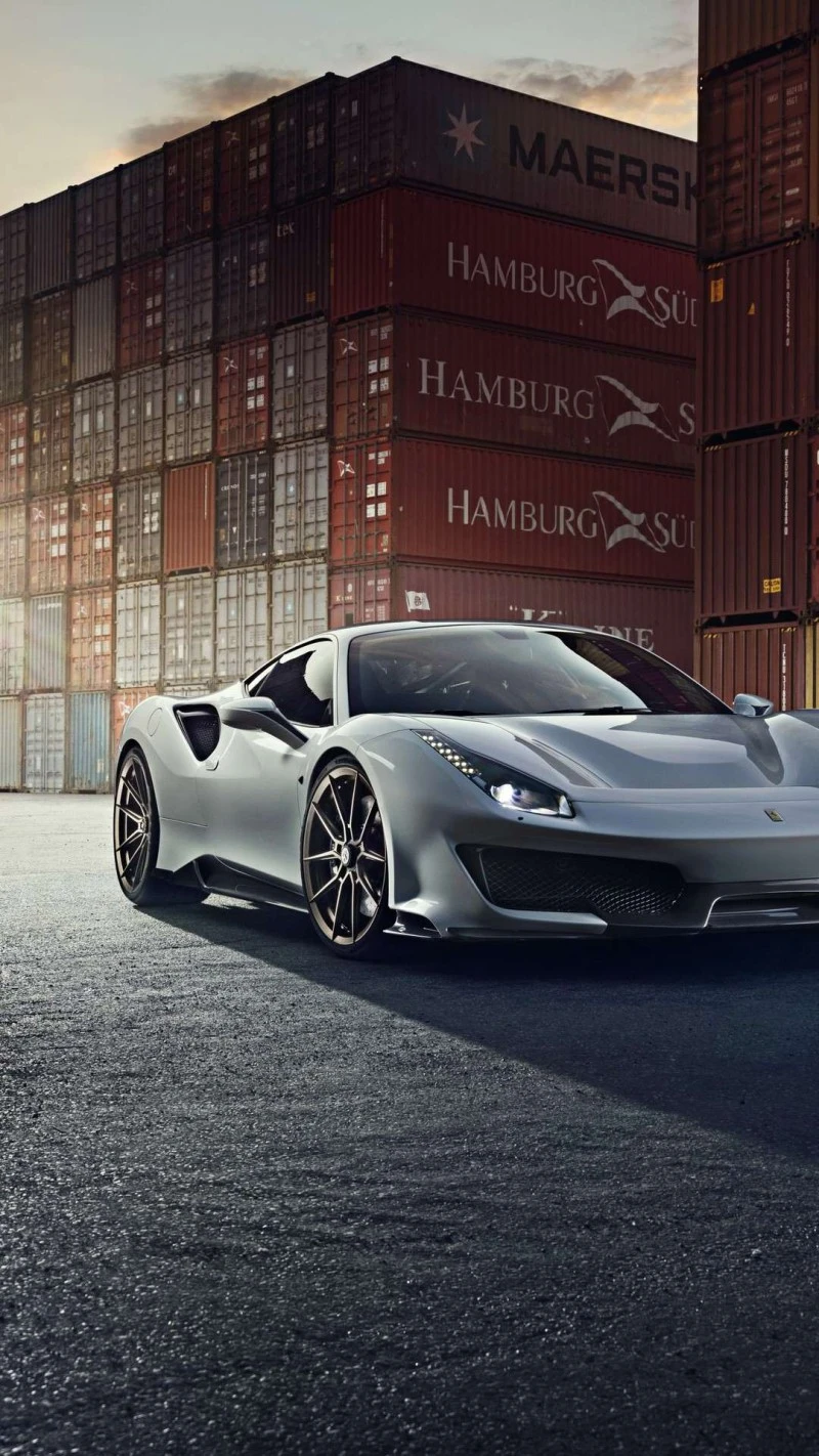 Ferrari Roma - Industrial Setting 4K Mobile Wallpaper