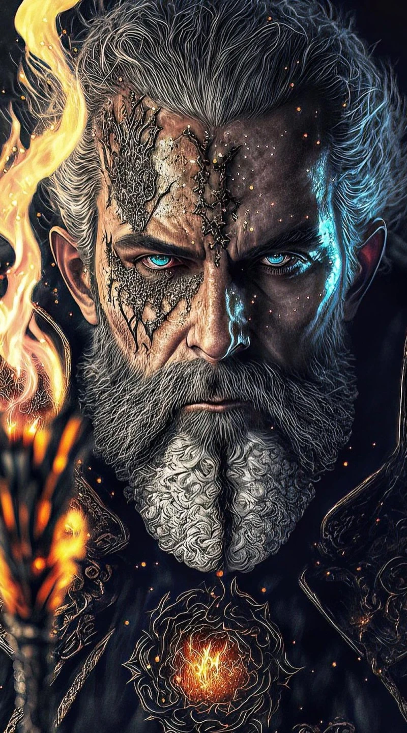 Grizzled Warrior 4K Mobile Wallpaper