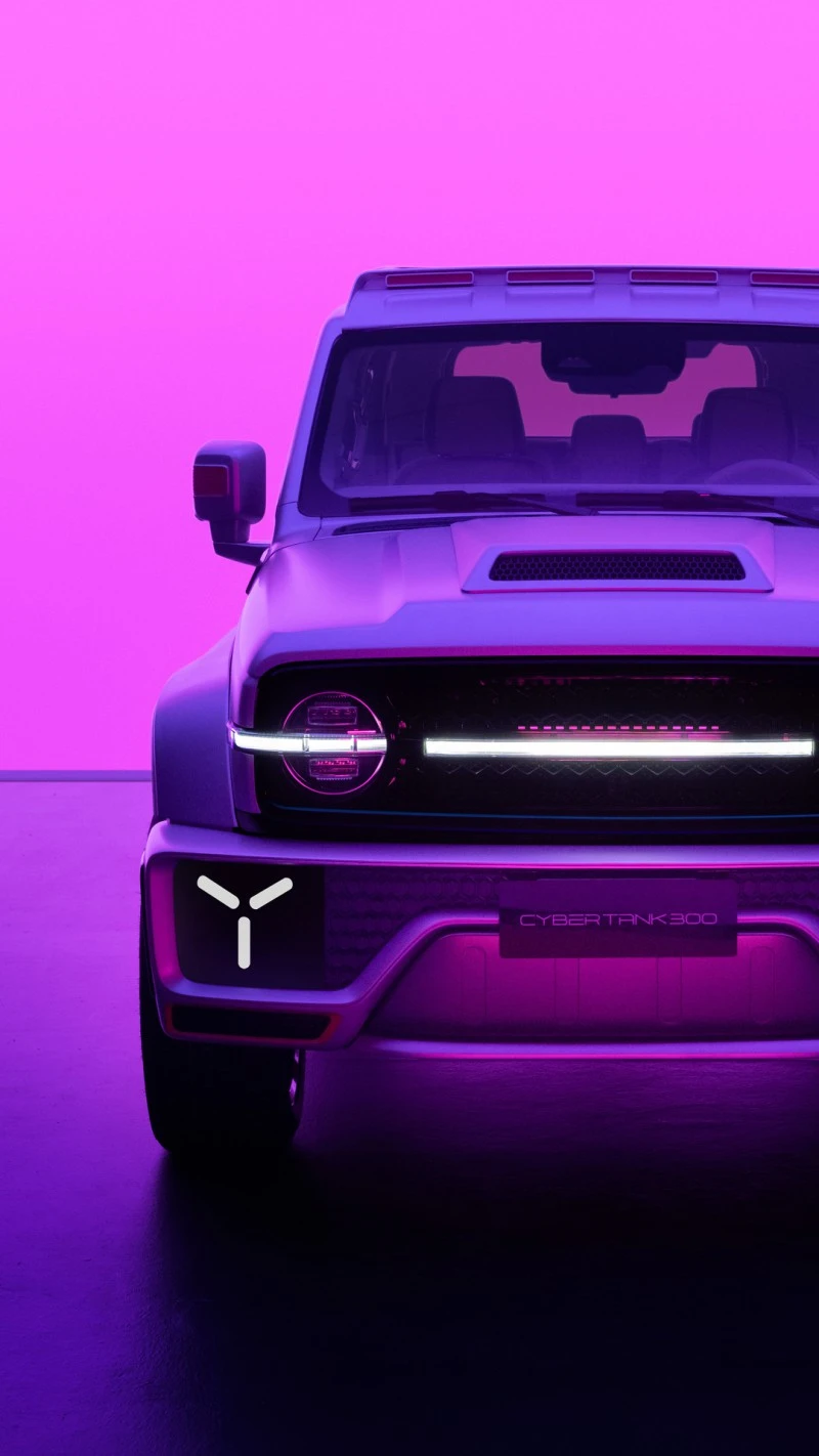 Cyberpunk 3000 SUV 4K Mobile Wallpaper