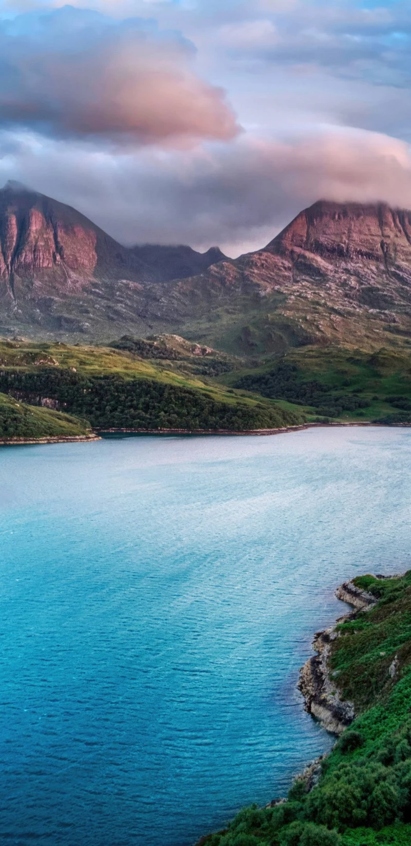 Serene Mountain Lake at Sunset 4K Mobile Wallpaper