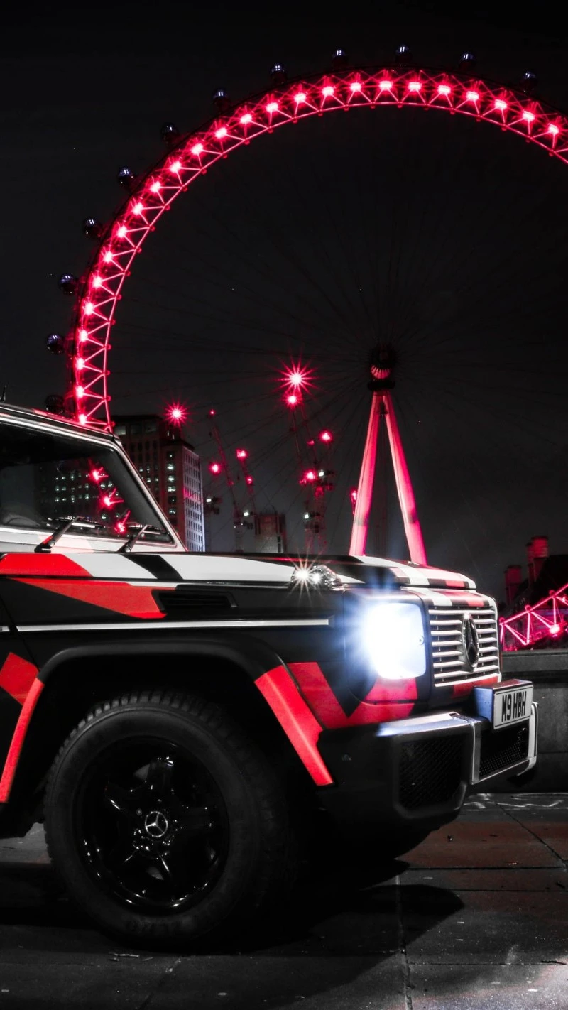 Mercedes G-Class at the London Eye 4K Mobile Wallpaper