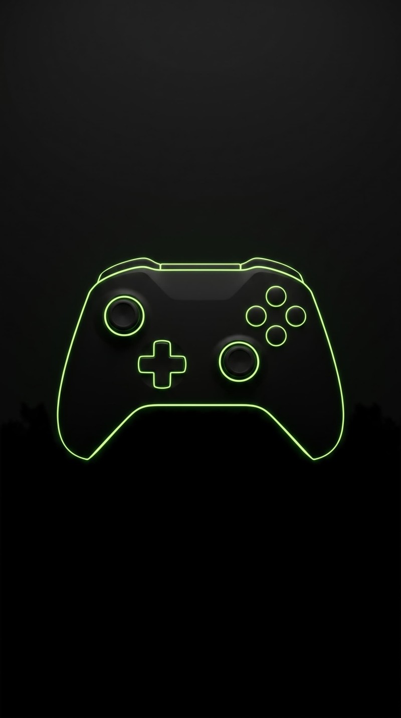 Dark Minimalist 3D Neumorphic Game Controller AMOLED Wallpaper 4K Dark Wallpaper