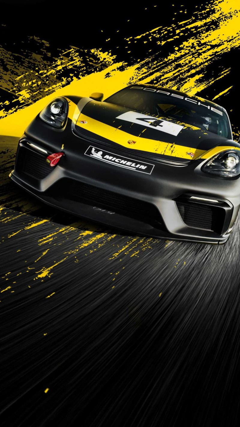 Porsche Race Car in Action 4K Mobile Wallpaper