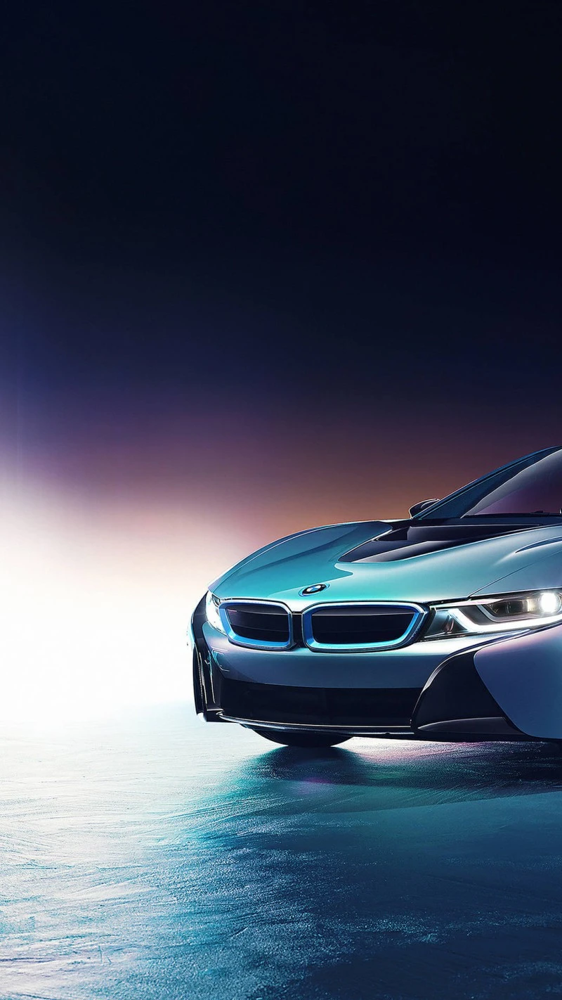 BMW i8: Night Drive 4K Mobile Wallpaper