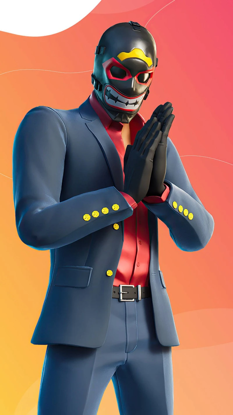 Fortnite Masked Gentleman Skin 4K Mobile Wallpaper