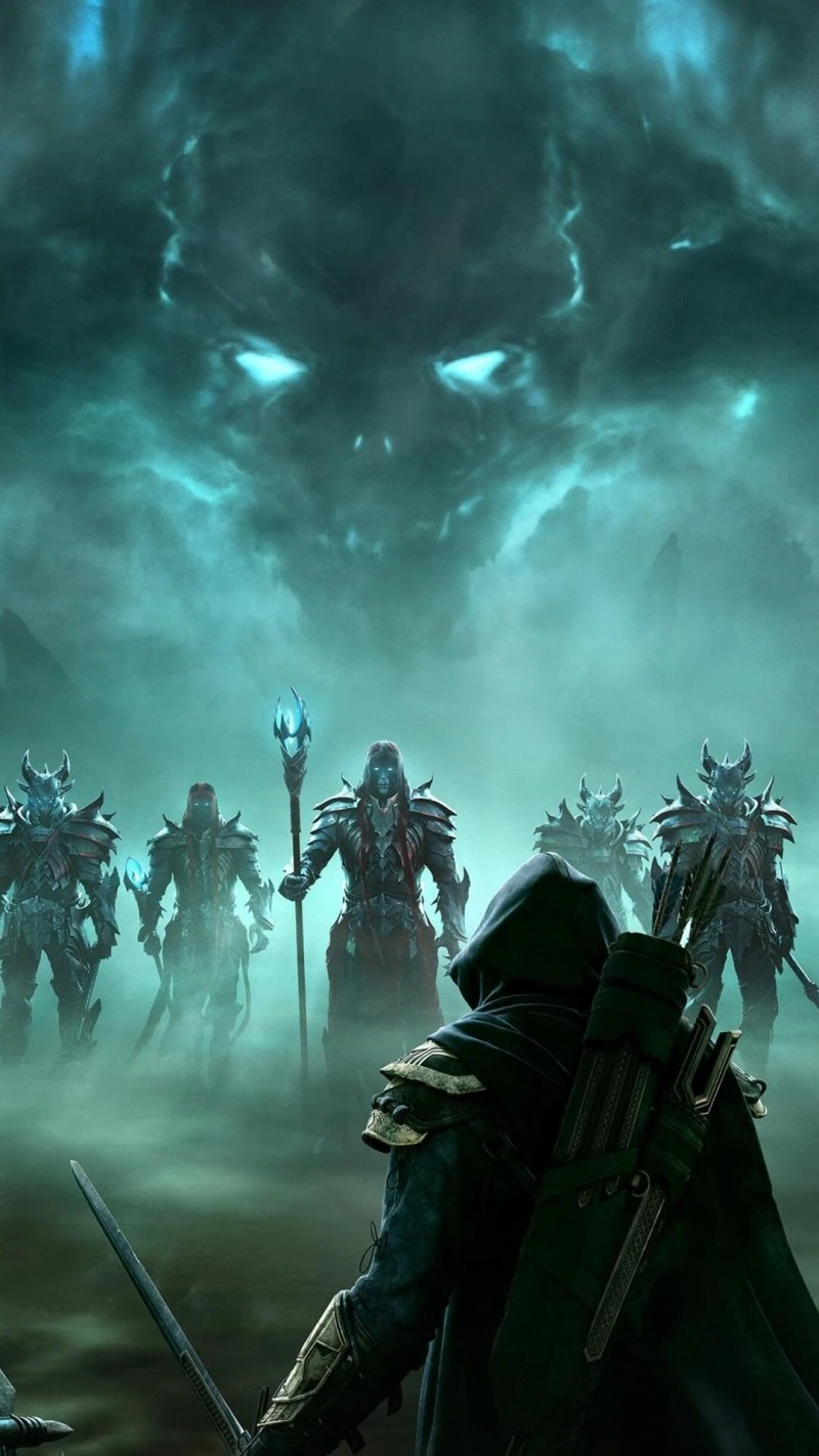 Dark Fantasy Confrontation 4K Mobile Wallpaper