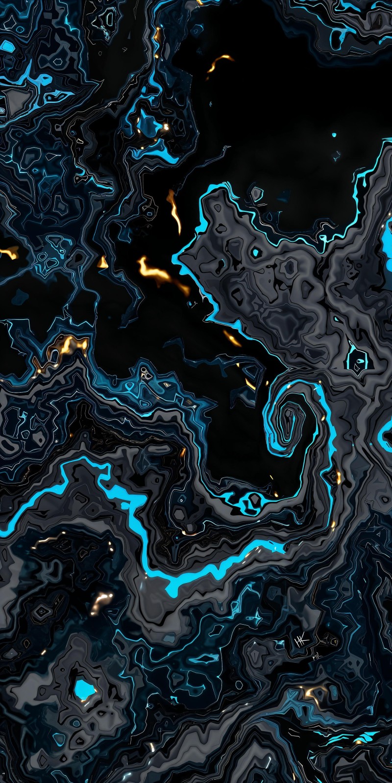Dark Abstract Grey Teal Marble Fluid Art Wallpaper 4K X Wallpaper