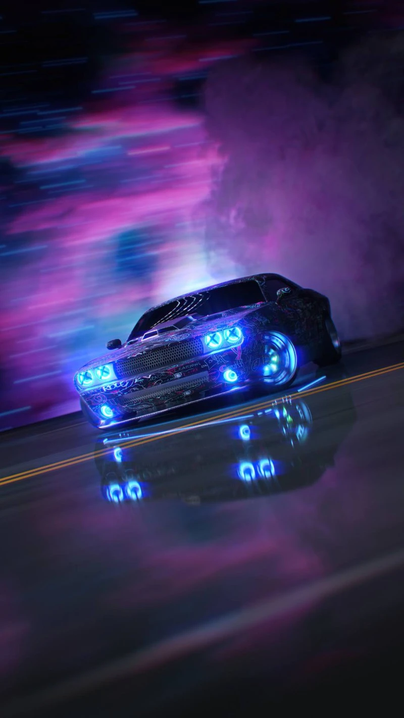 Neon Nights 4K Mobile Wallpaper