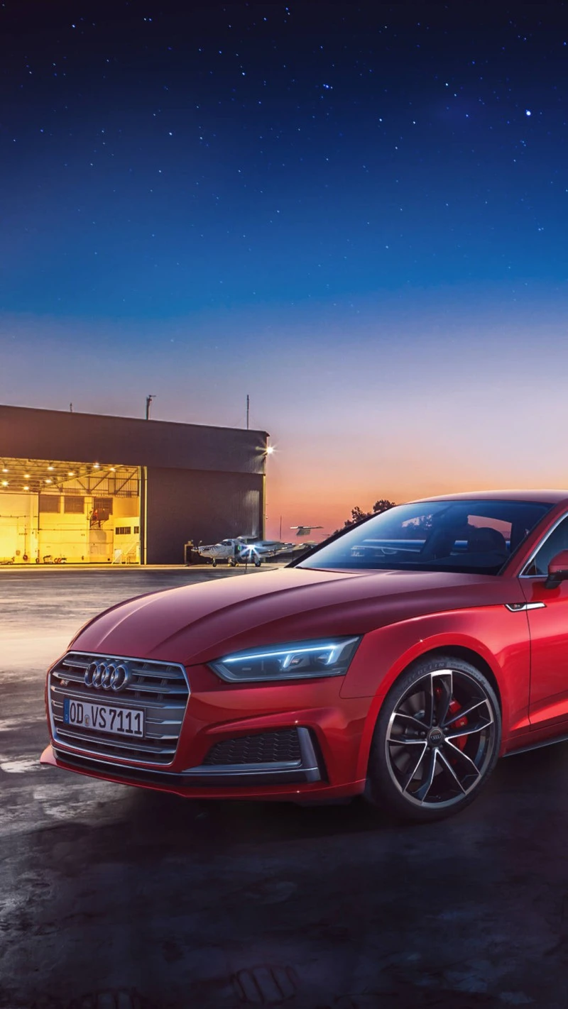 Audi S5 at Night 4K Mobile Wallpaper