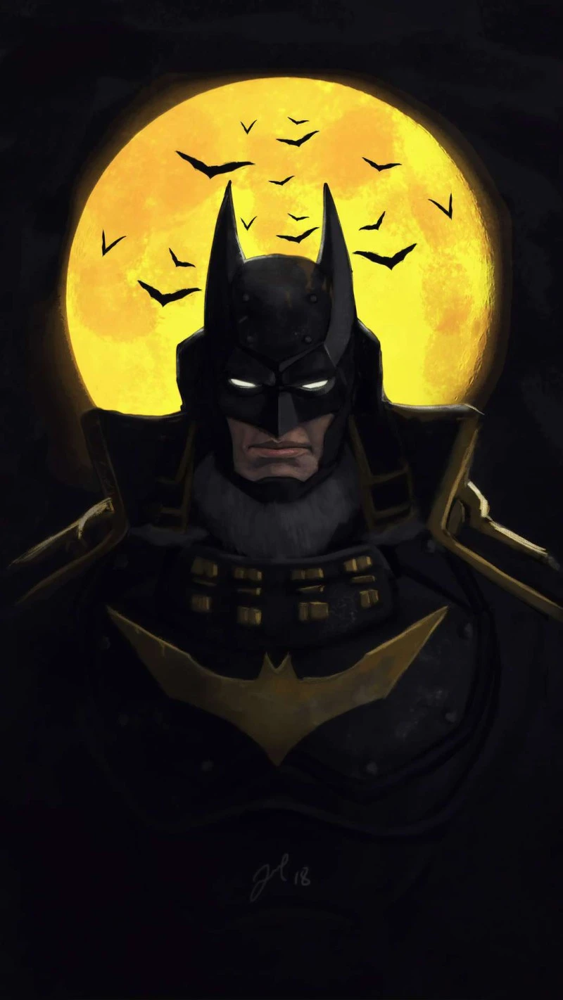 Samurai Batman 4K Mobile Wallpaper