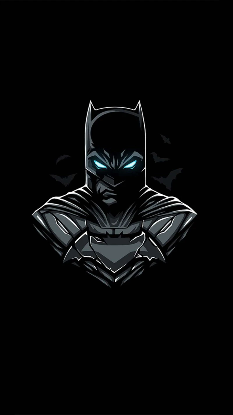 Batman: Minimalist Portrait 4K Mobile Wallpaper