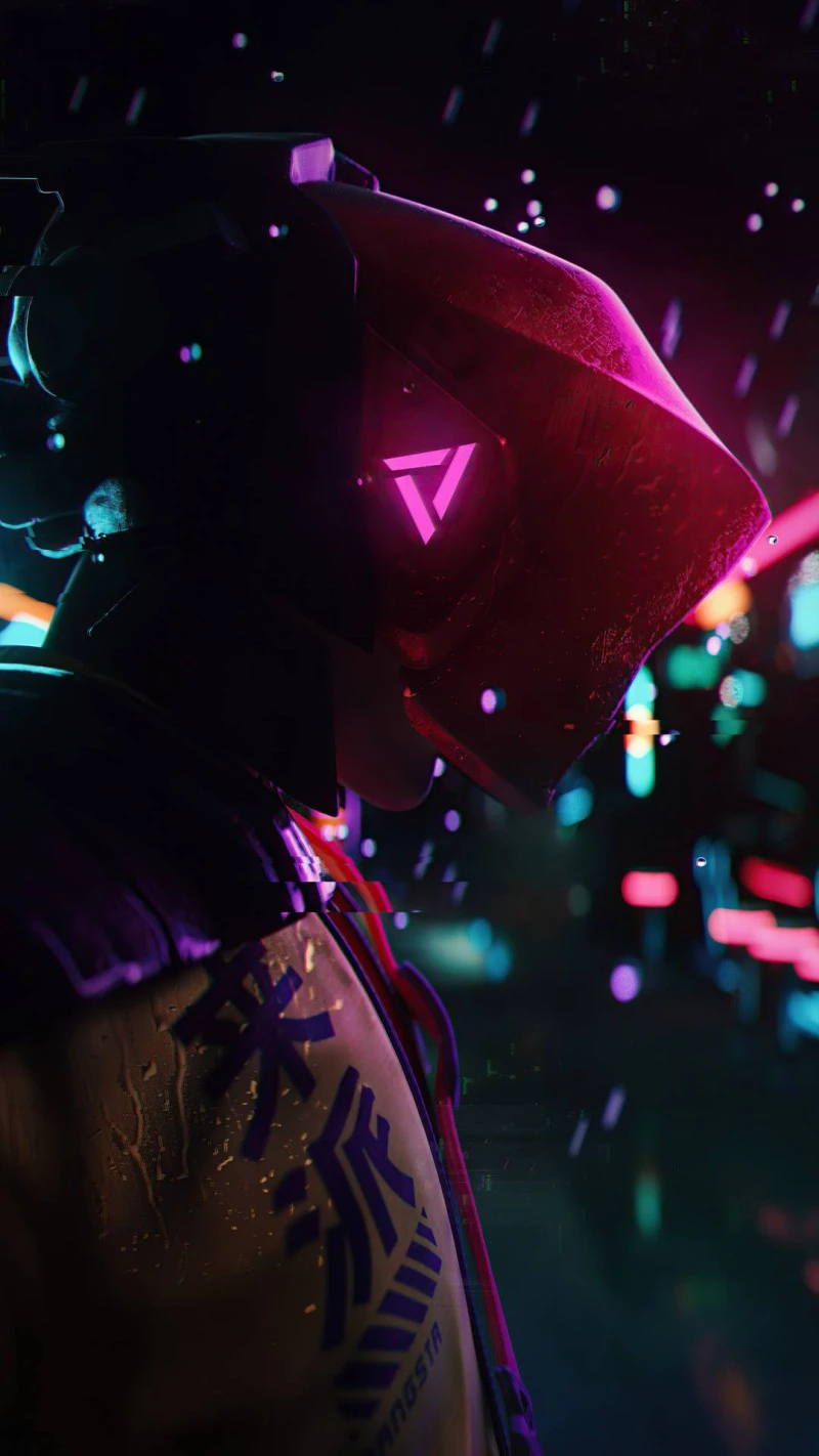 Rainy Cyberpunk Cityscape 4K Mobile Wallpaper