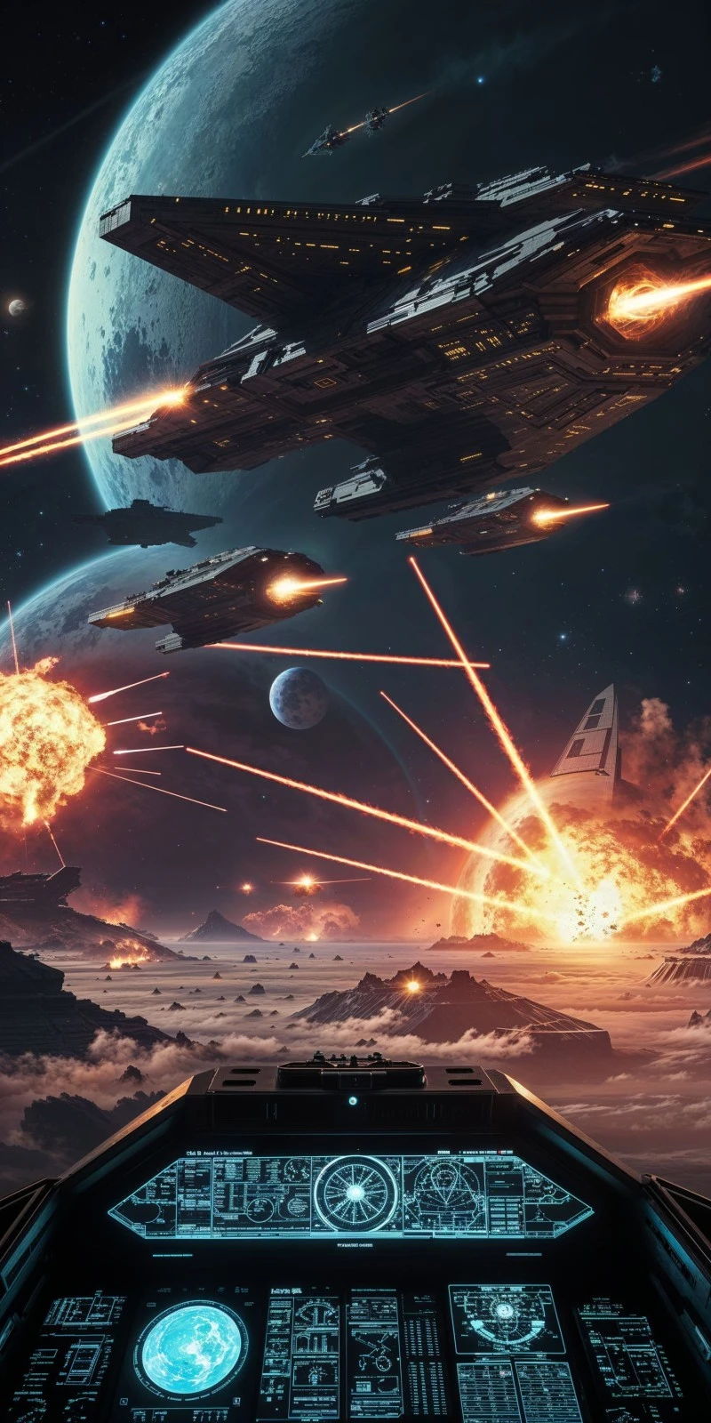 Galactic Warfare 4K Mobile Wallpaper