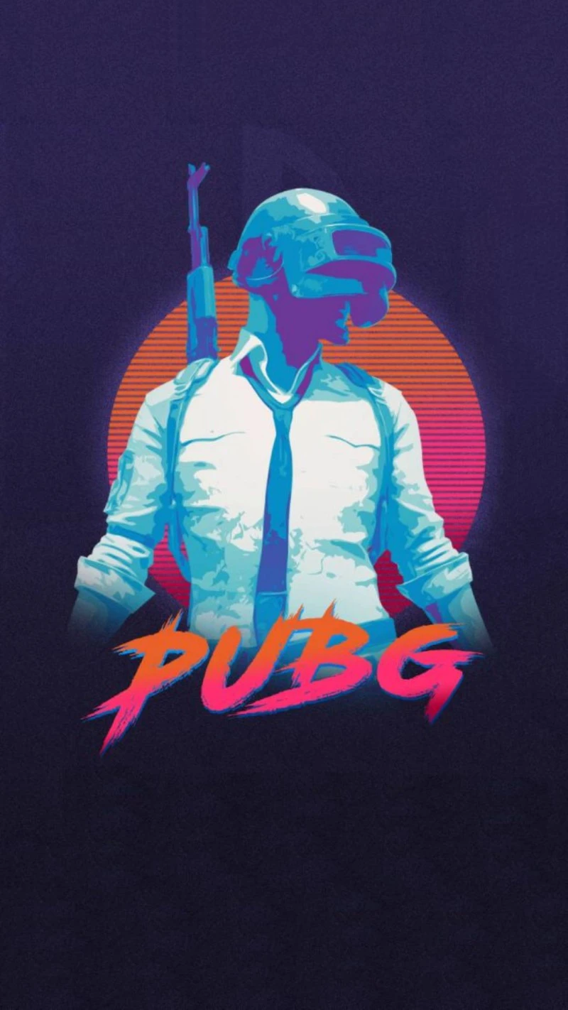 Retro PUBG Gamer 4K Mobile Wallpaper