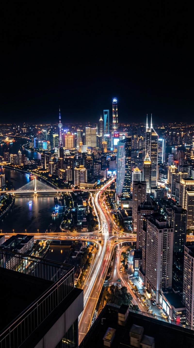 Breathtaking Cityscape at Night with Neon Lights Wallpaper 4K King Wallpaper