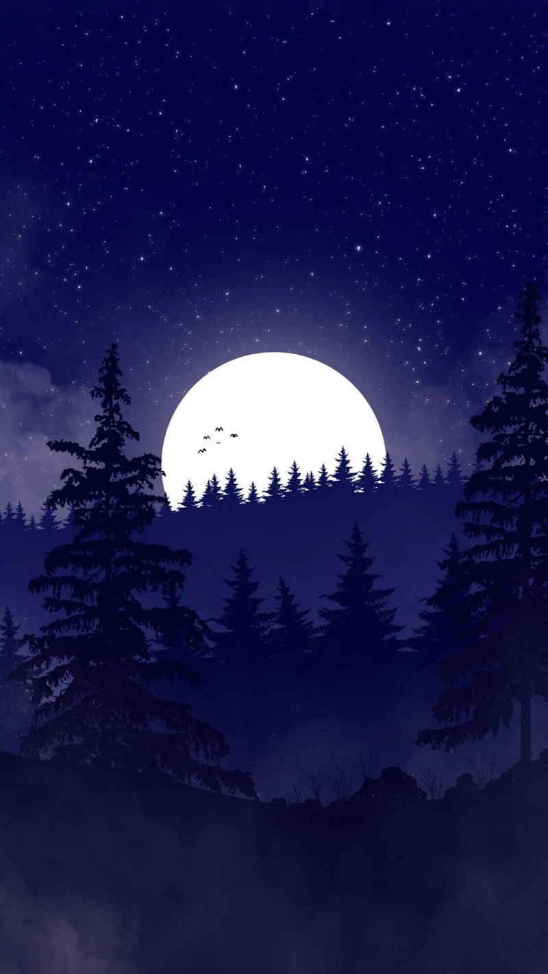 Forest Moon 4K Mobile Wallpaper