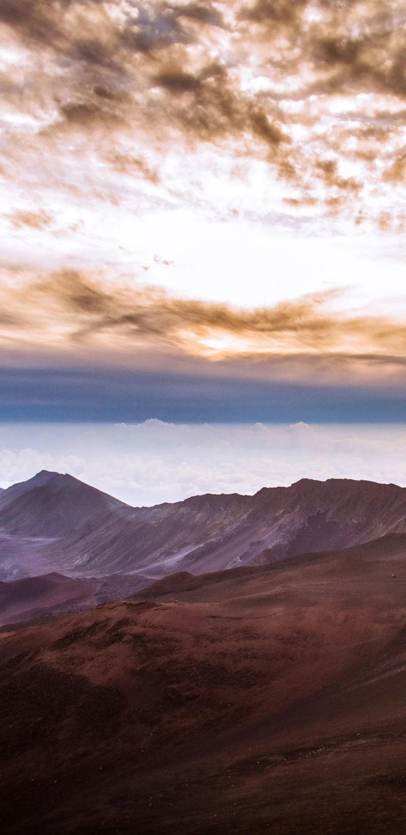 Sunset over the Andes Mountains 4K Mobile Wallpaper